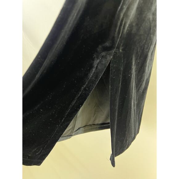 VTG Y2K Rampage Black Velour Velvet Floral Slip Dress Women’s M Fairy Grange - Picture 6 of 13